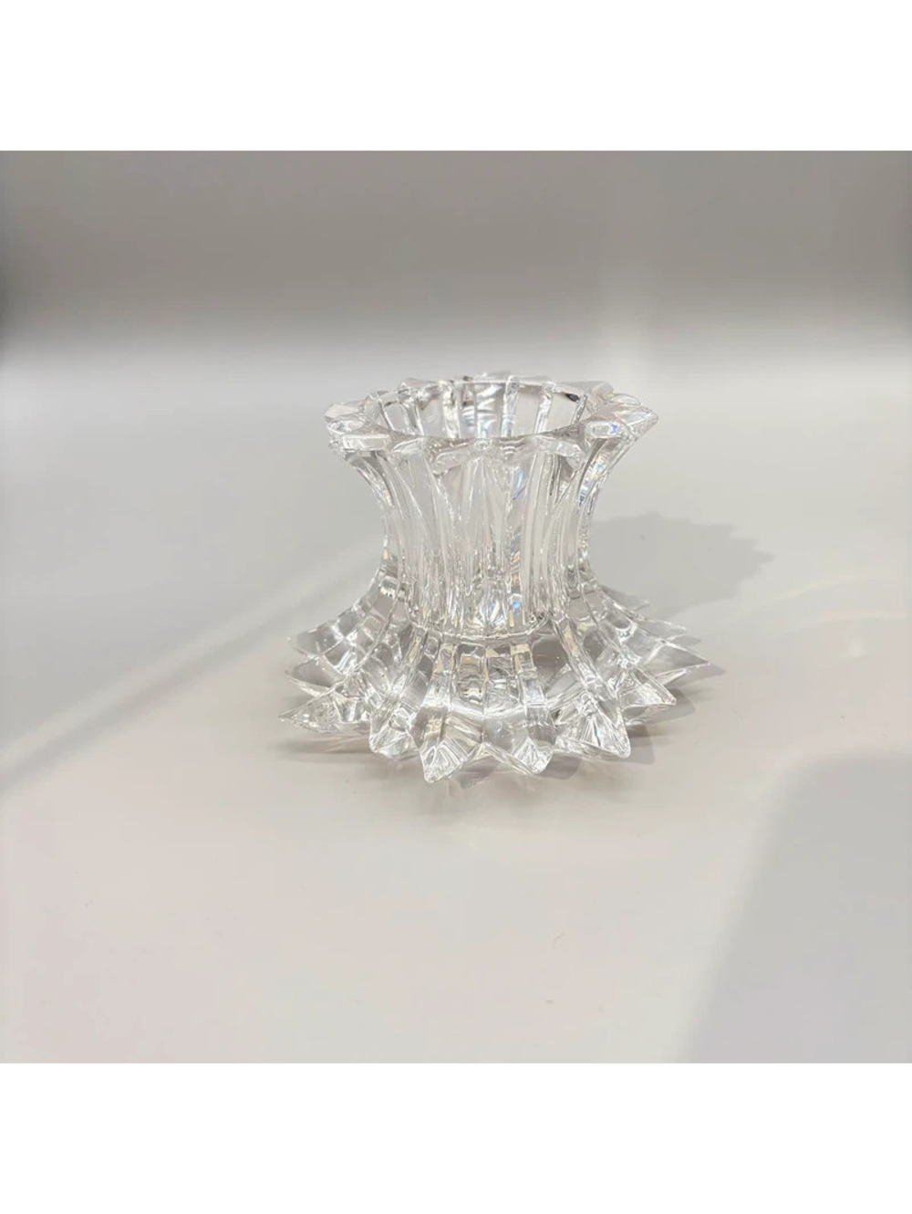 PartyLite Aurora 24% Lead Crystal Reversible Pillar Votive Candle Holder